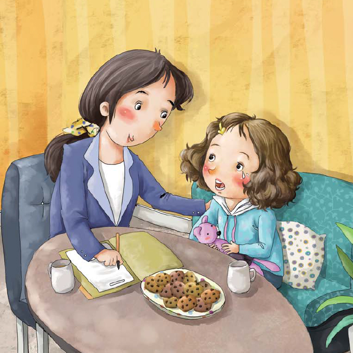 선생님과 이야기하는 아이